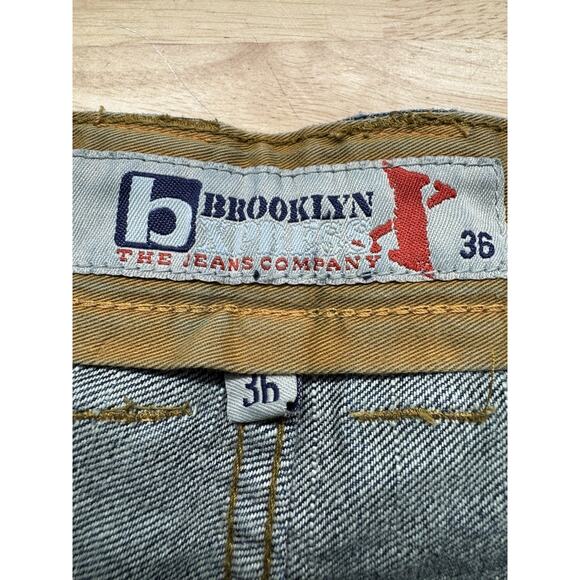 Bklyn XPress Brooklyn Express Jeans Men Sz 36x34 Y2K Baggy Hip Hop Grunge Patch - Picture 2 of 8